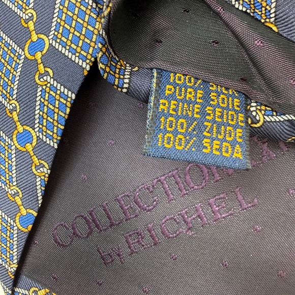 Collection XXI Richel Silk Tie Mens OS Geometric Medallion Dark Academia - Picture 5 of 6